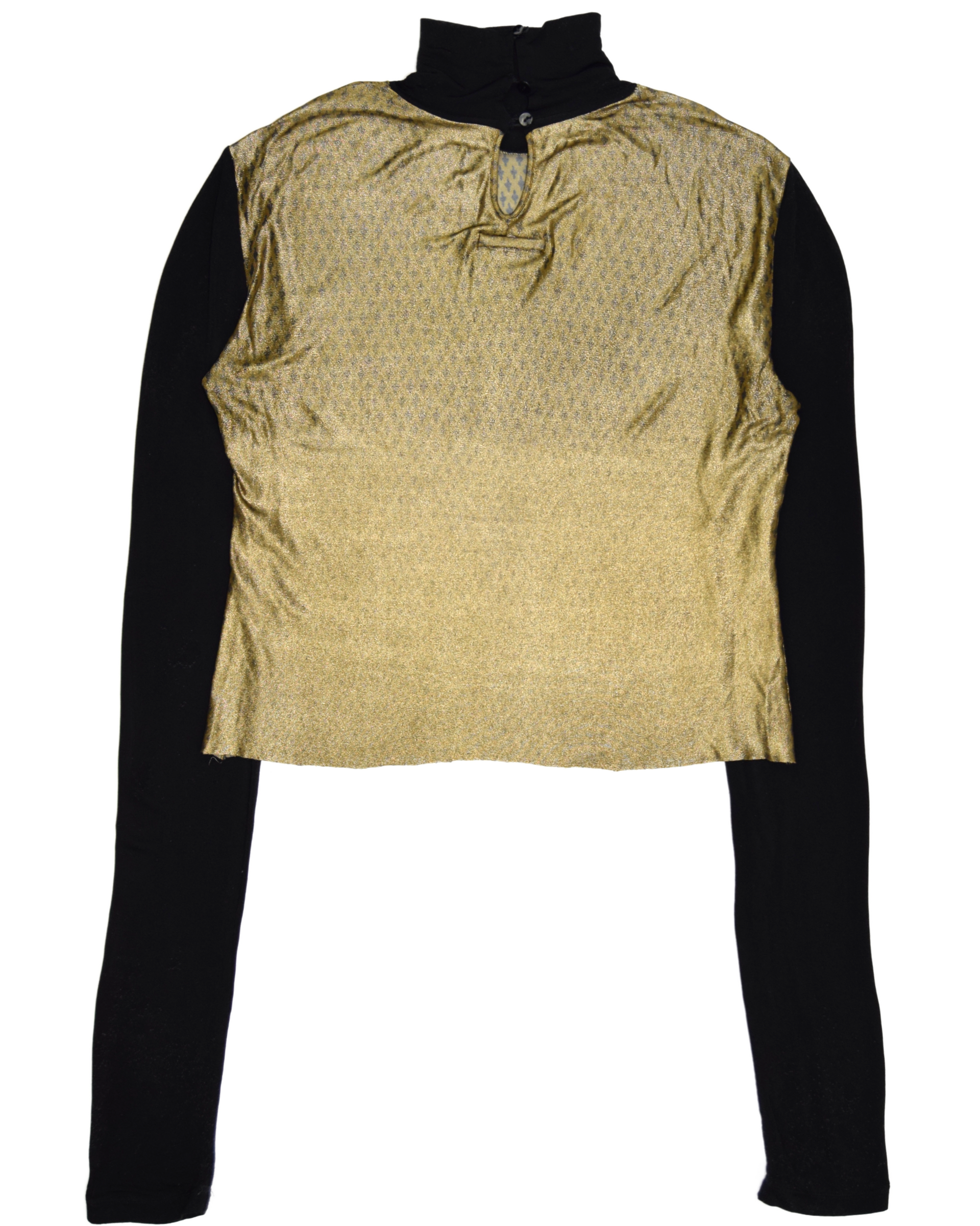 Black & Gold Paneled Turtleneck (1990's)