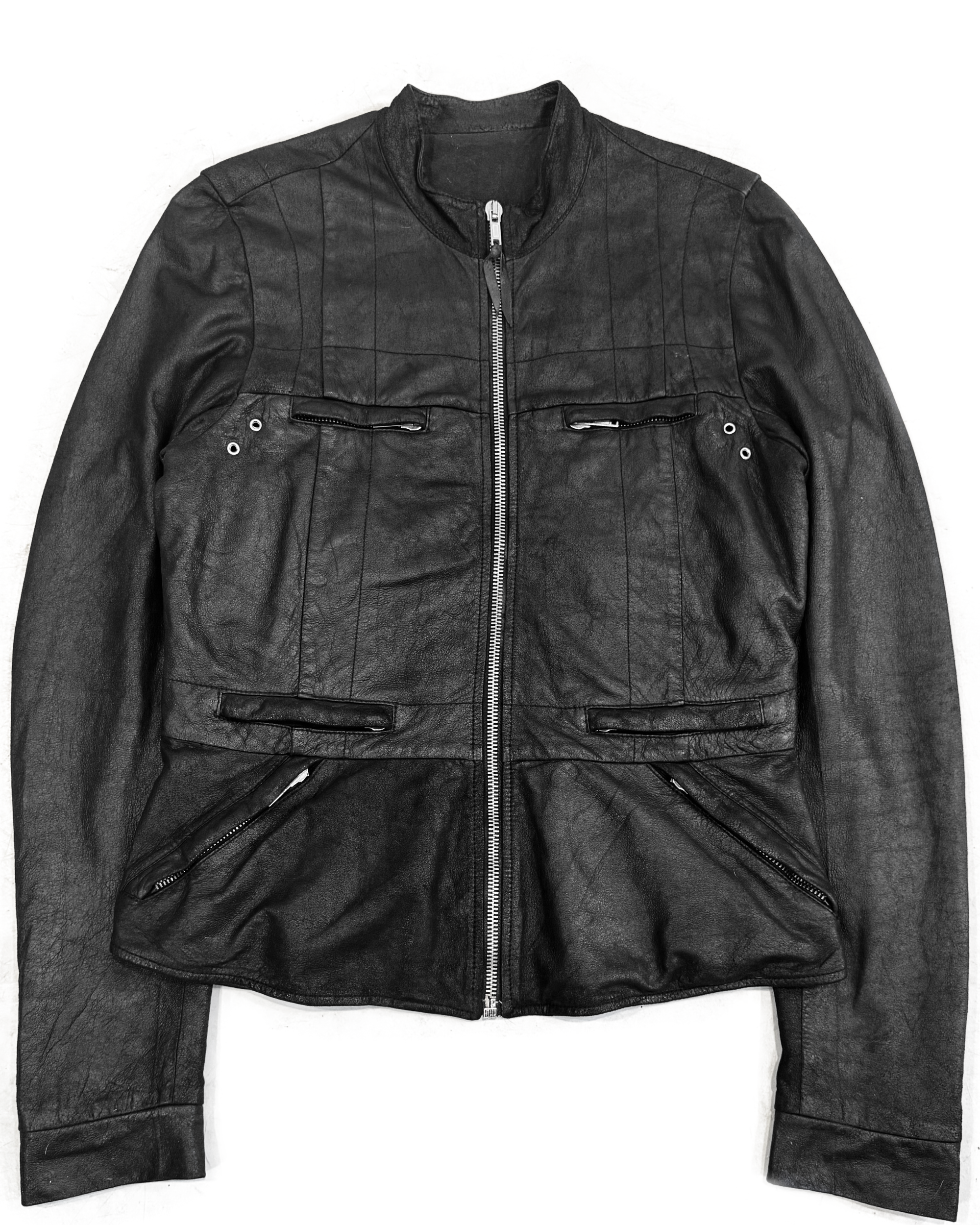 Black Hammered Leather Jacket ('Queen' FW 2004)