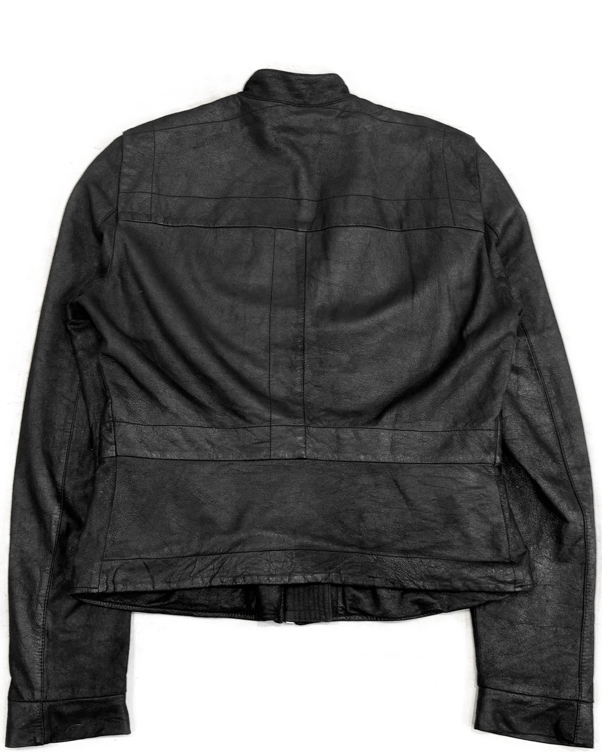 Black Hammered Leather Jacket ('Queen' FW 2004)
