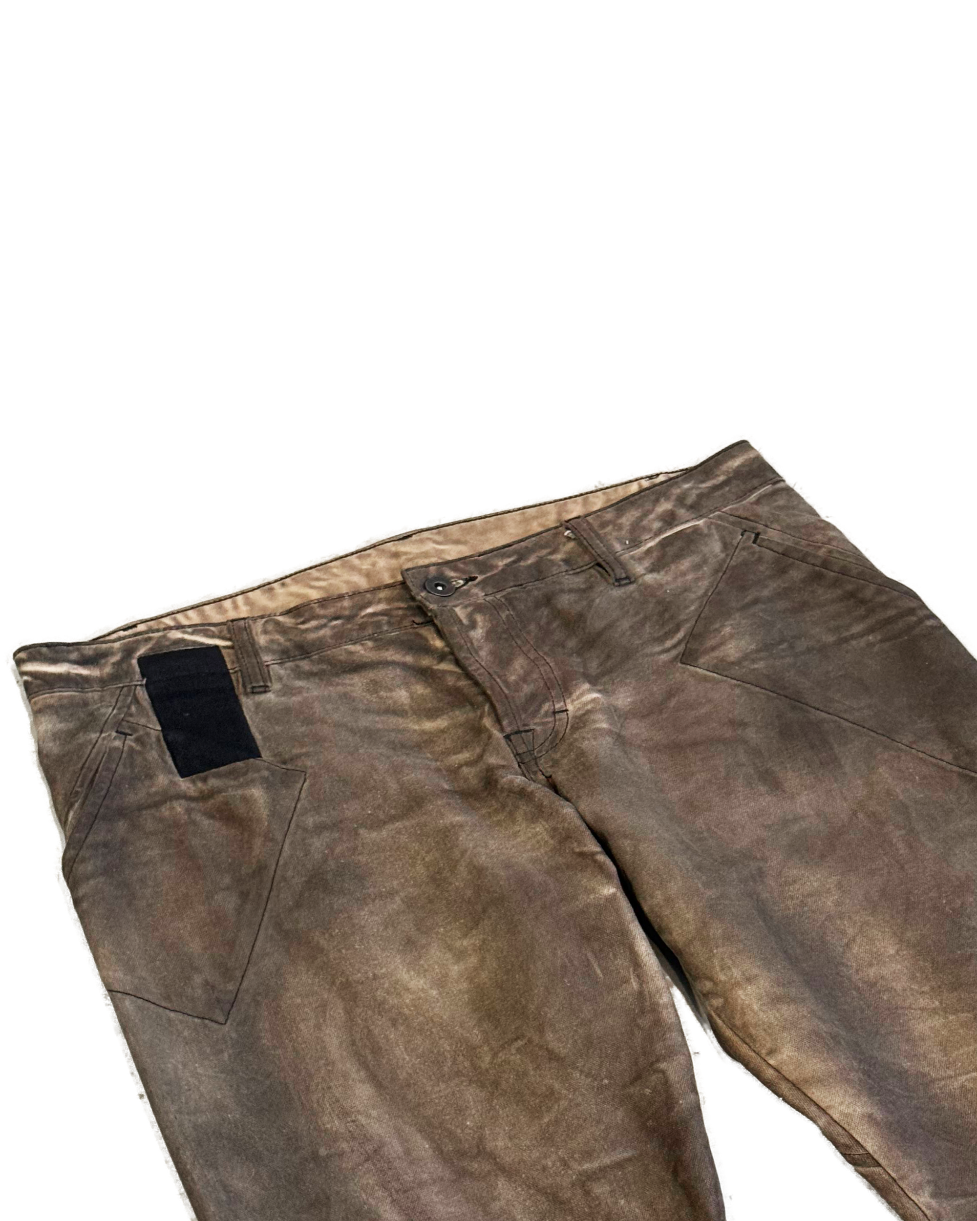 Brown Spiral Cut Jeans ('Queen' FW2004)