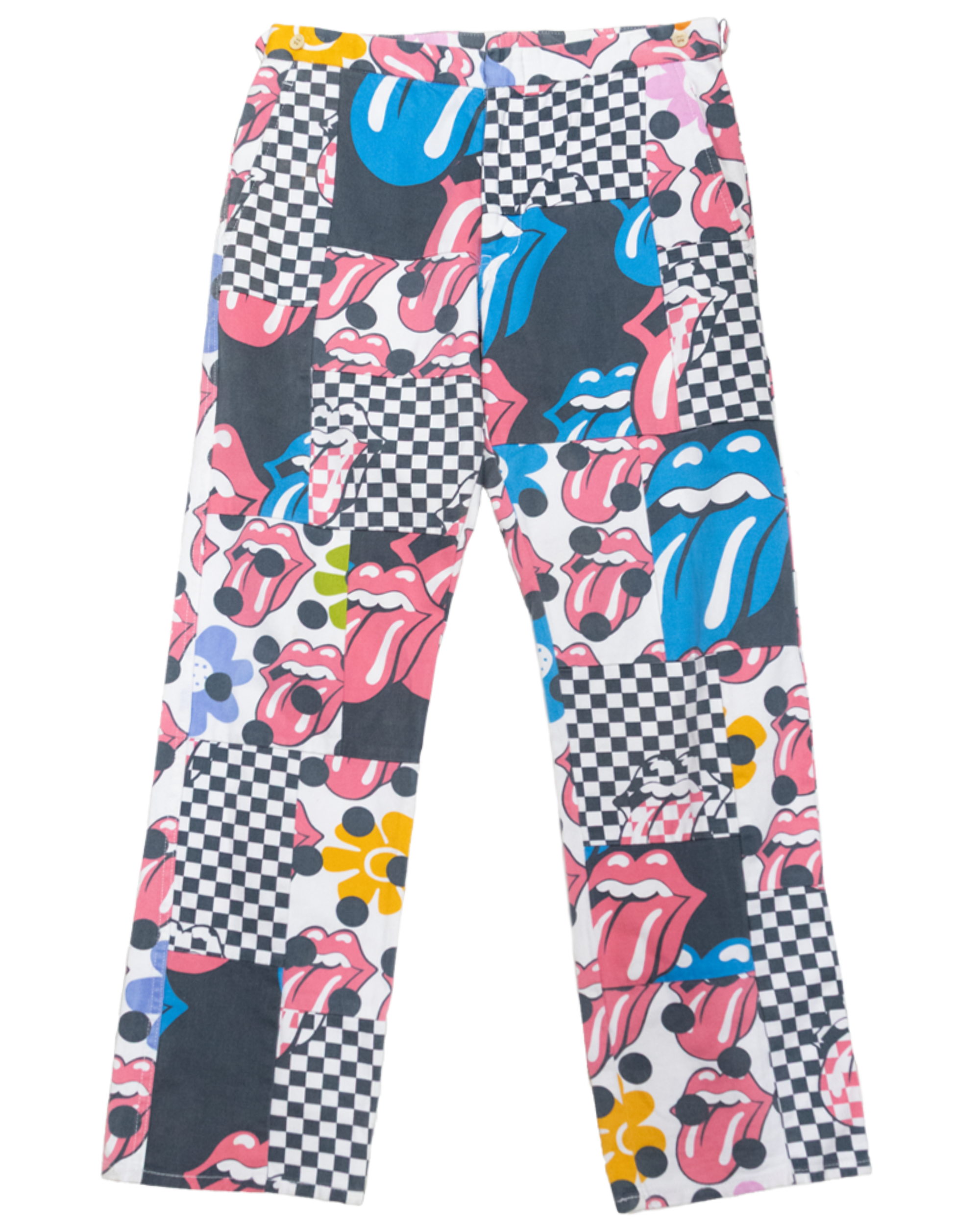 Multi-Color The Rolling Stones 'Rip & Tongue' Trousers (SS 2006)