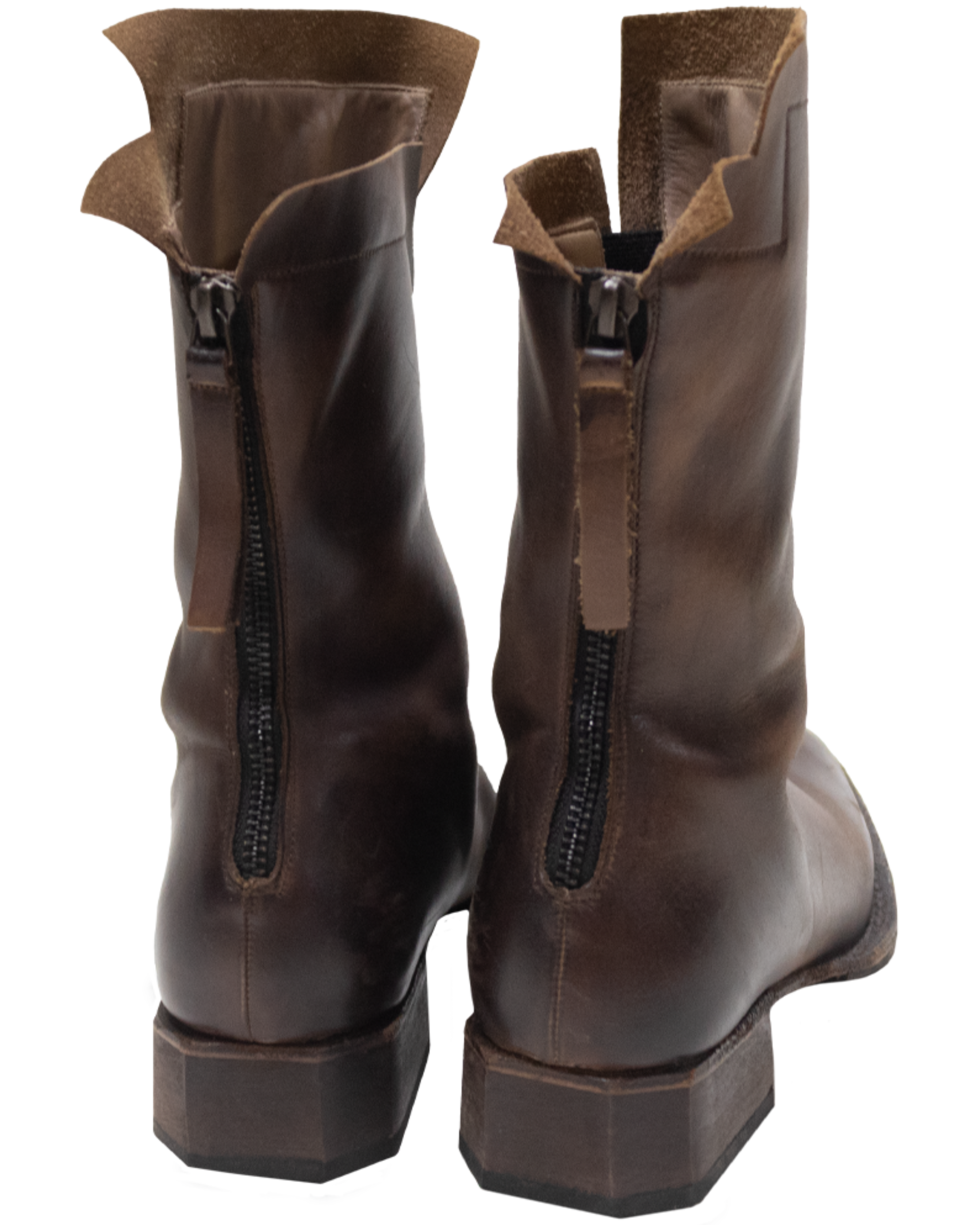 Brown Hand-Hammered Boots (FW 2018)