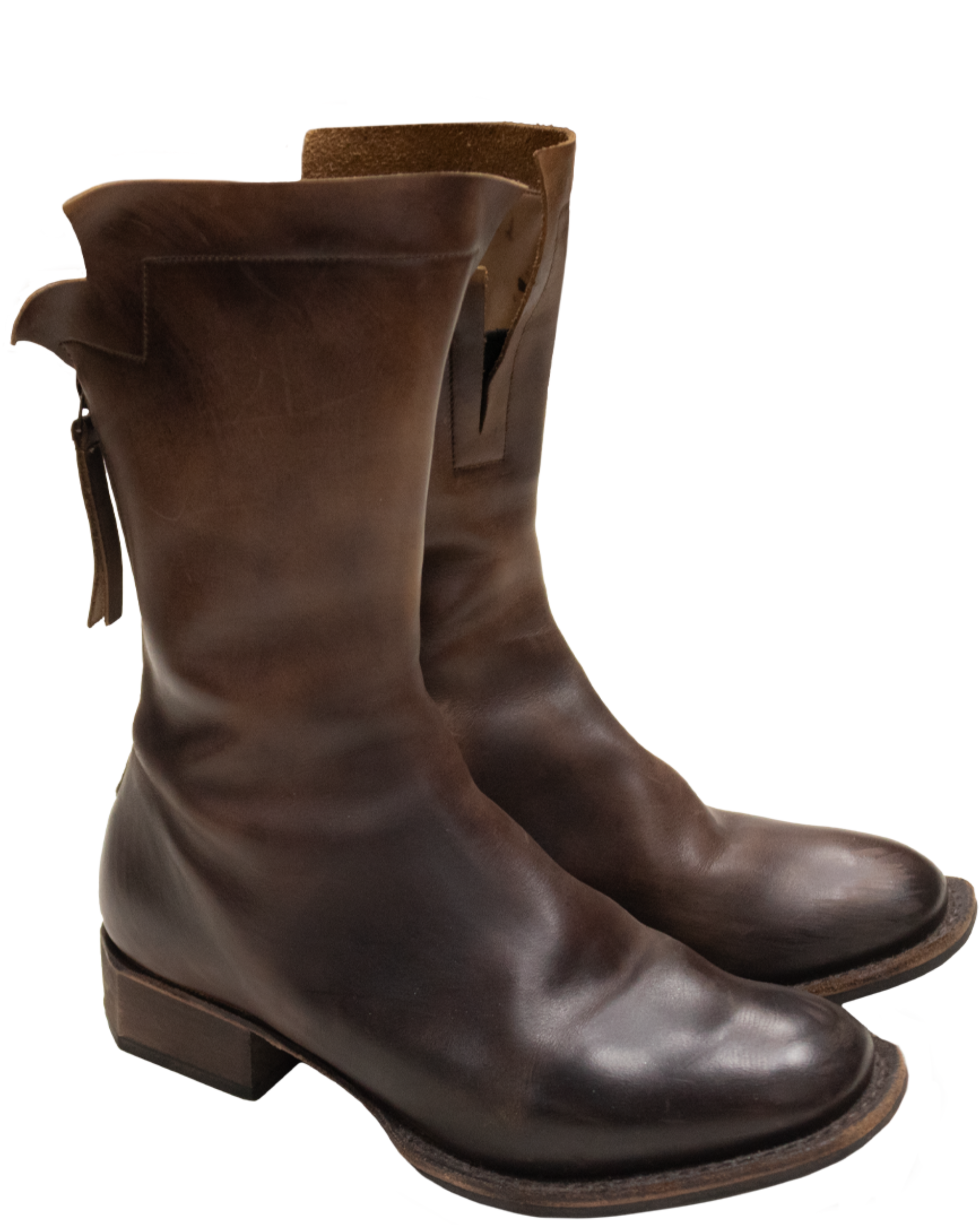 Brown Hand-Hammered Boots (FW 2018)