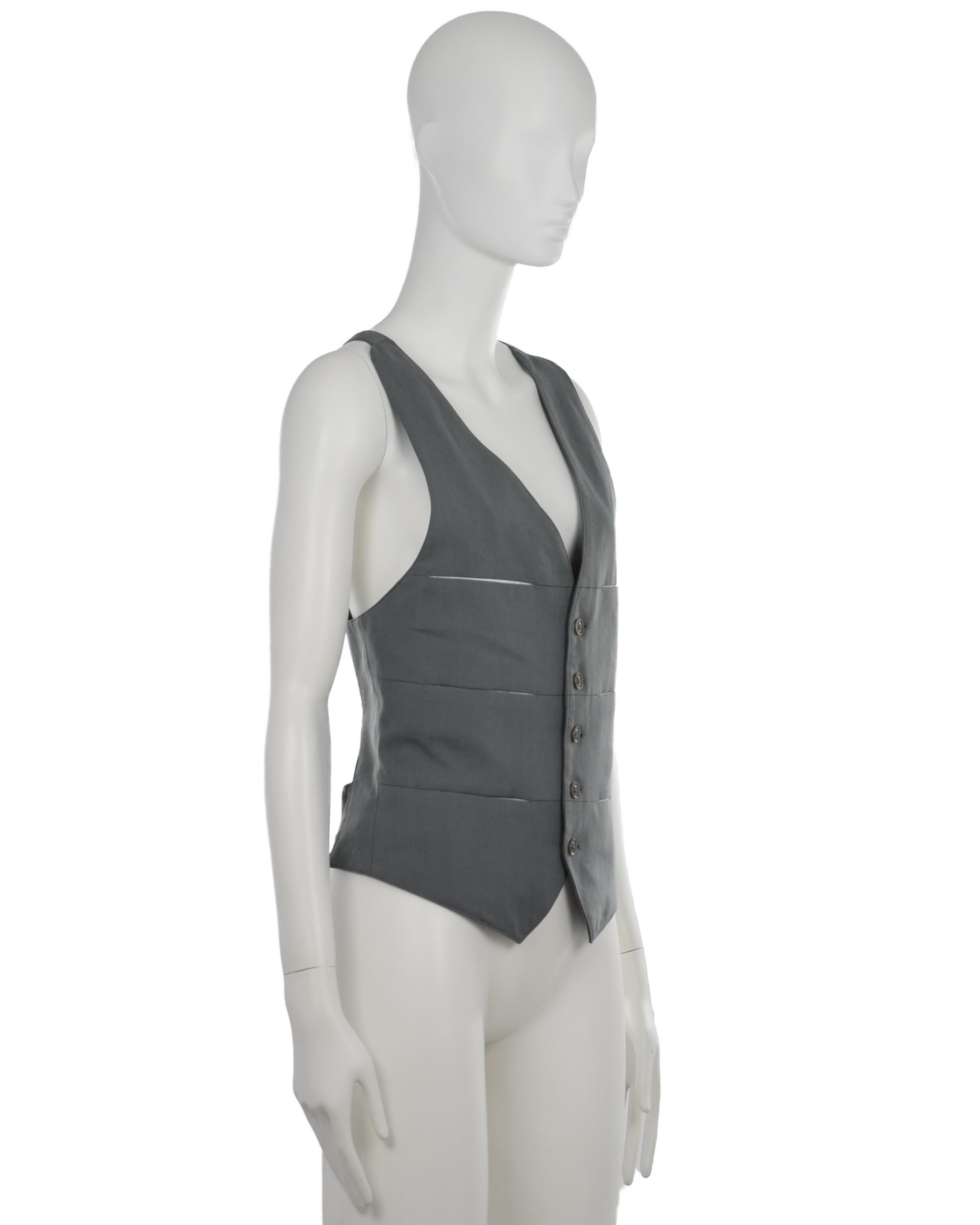 Gray Open-Back Vest (SS 2005)
