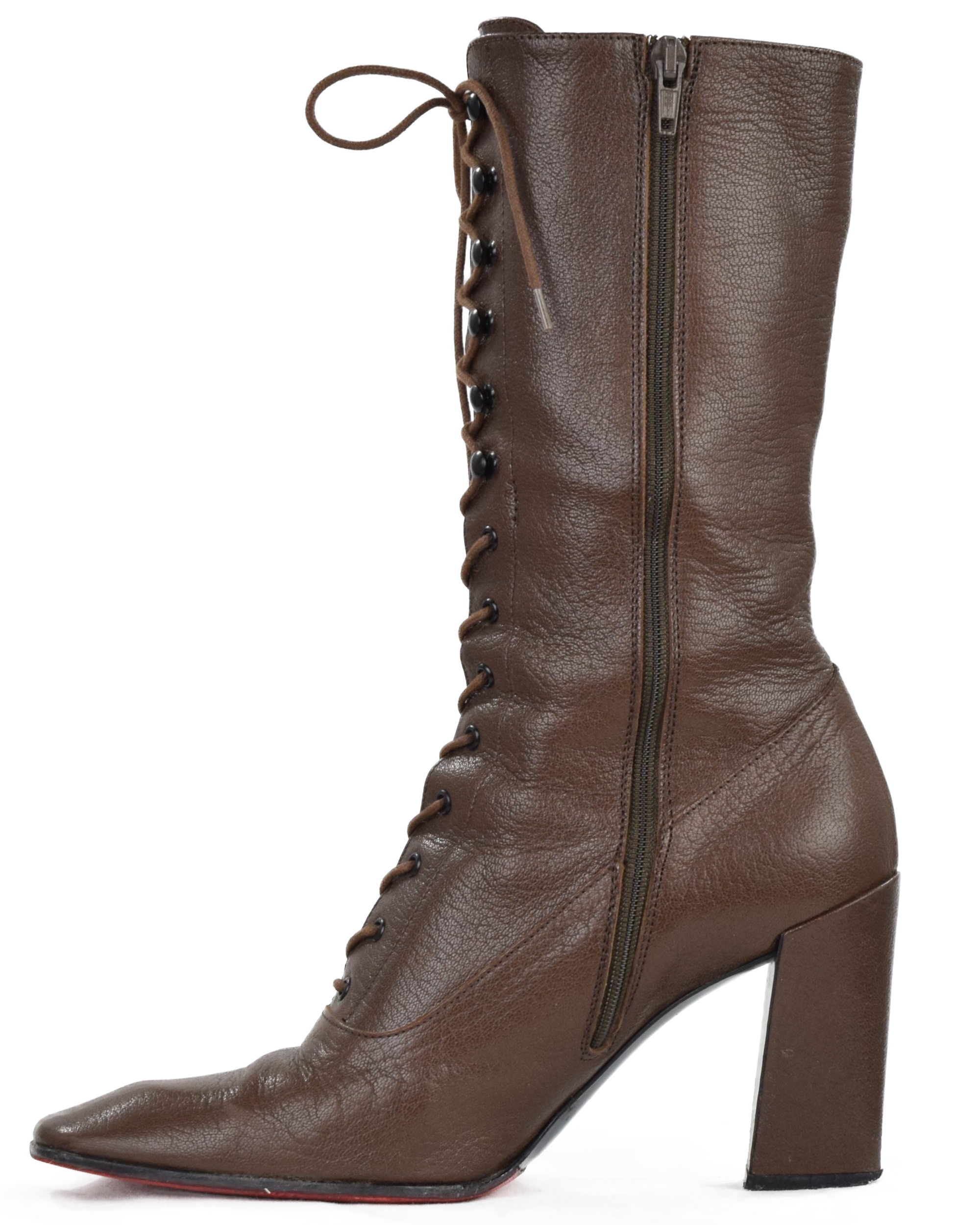 Brown Lace-Up Boots (FW 2001)