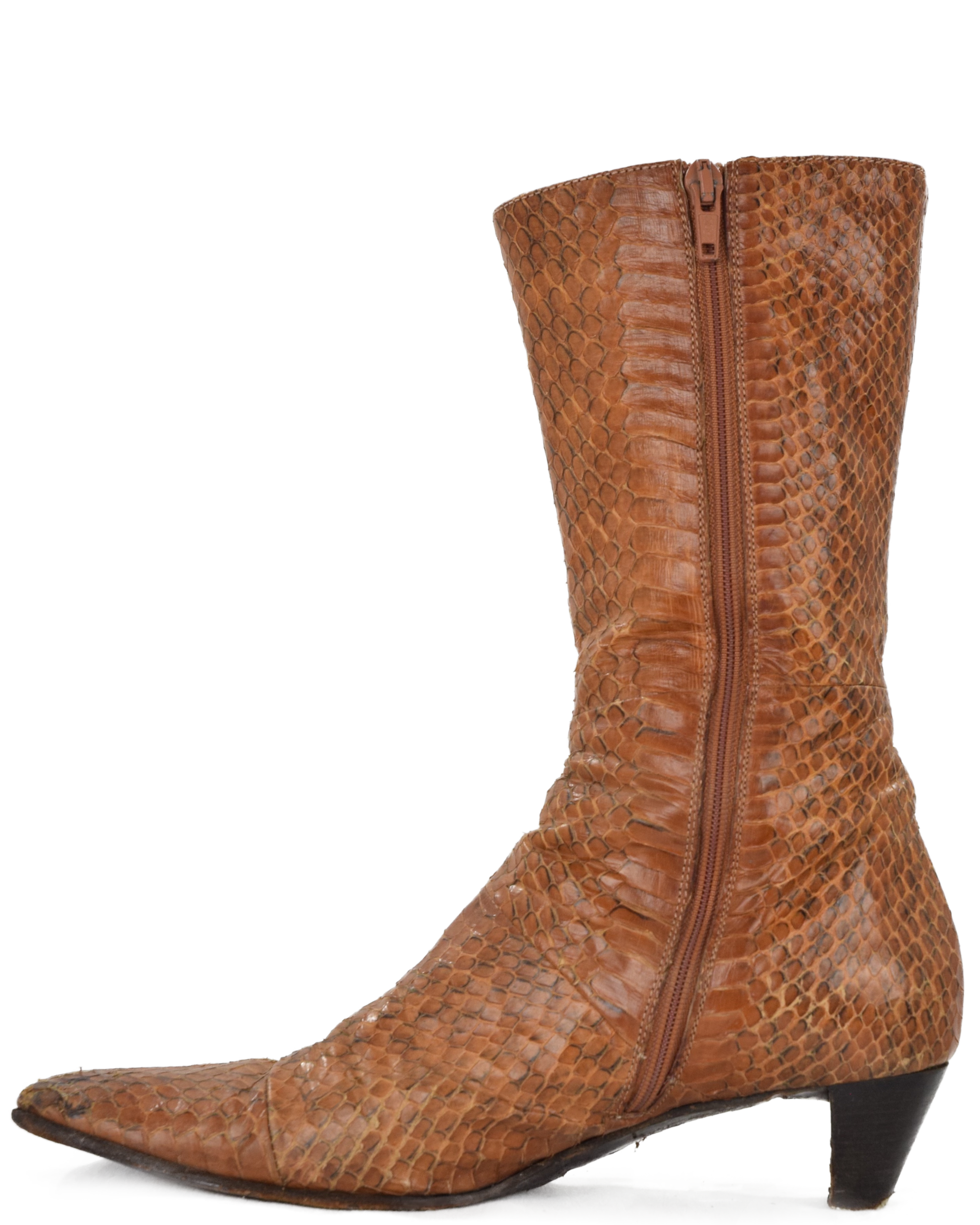 Tan Python Boots (FW 1999)