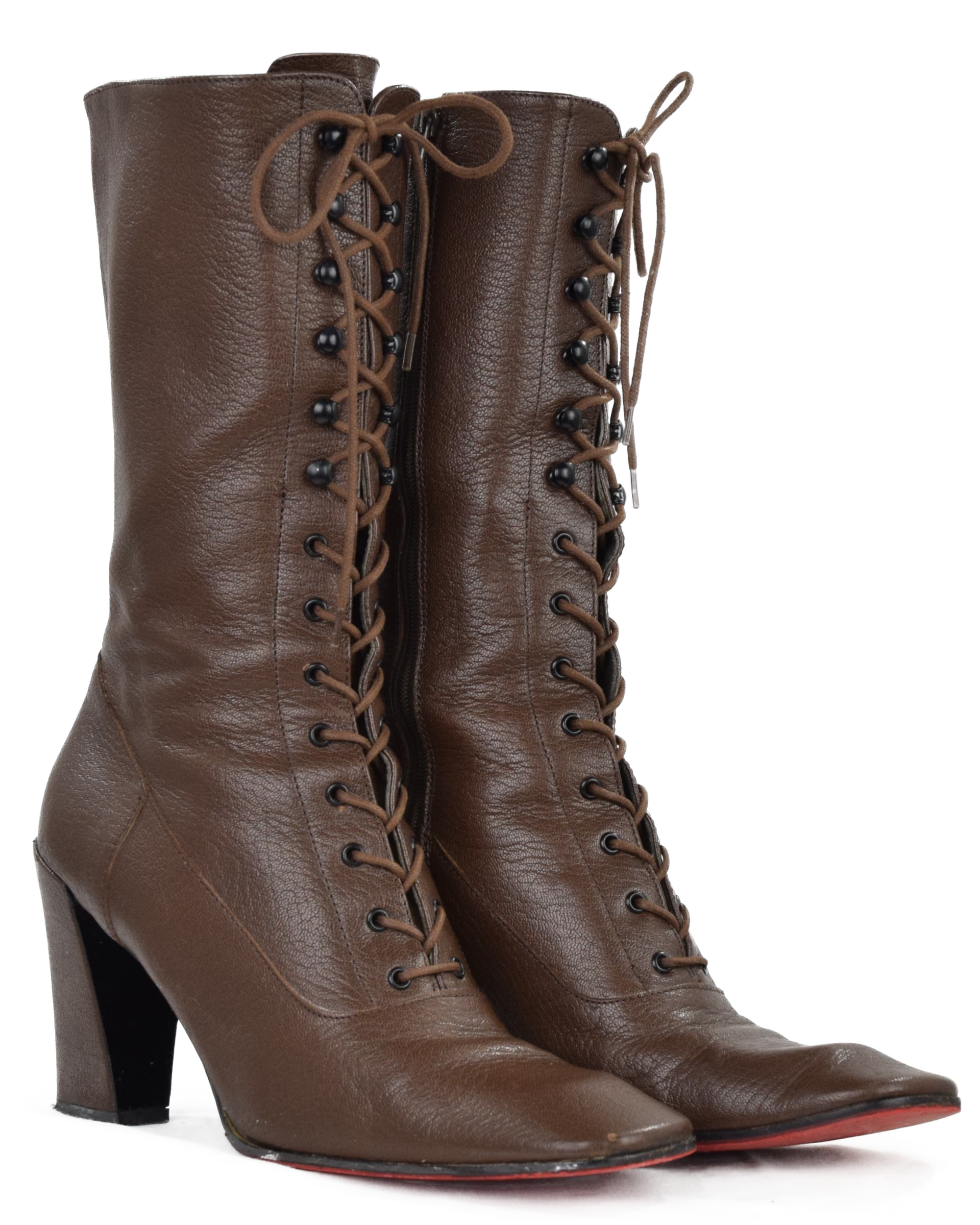 Brown Lace-Up Boots (FW 2001)