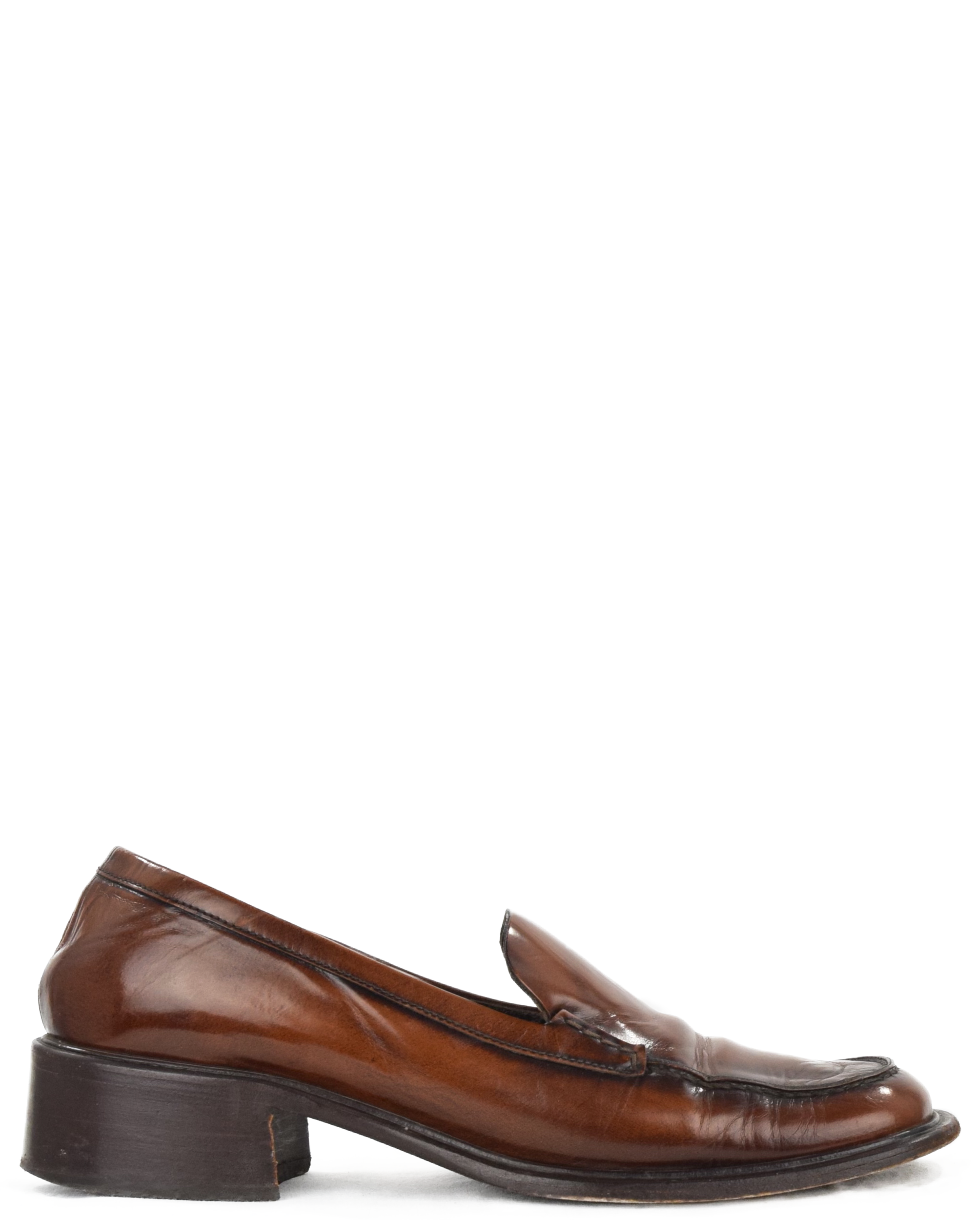 Brown Square Toe Loafers (SS 1999)