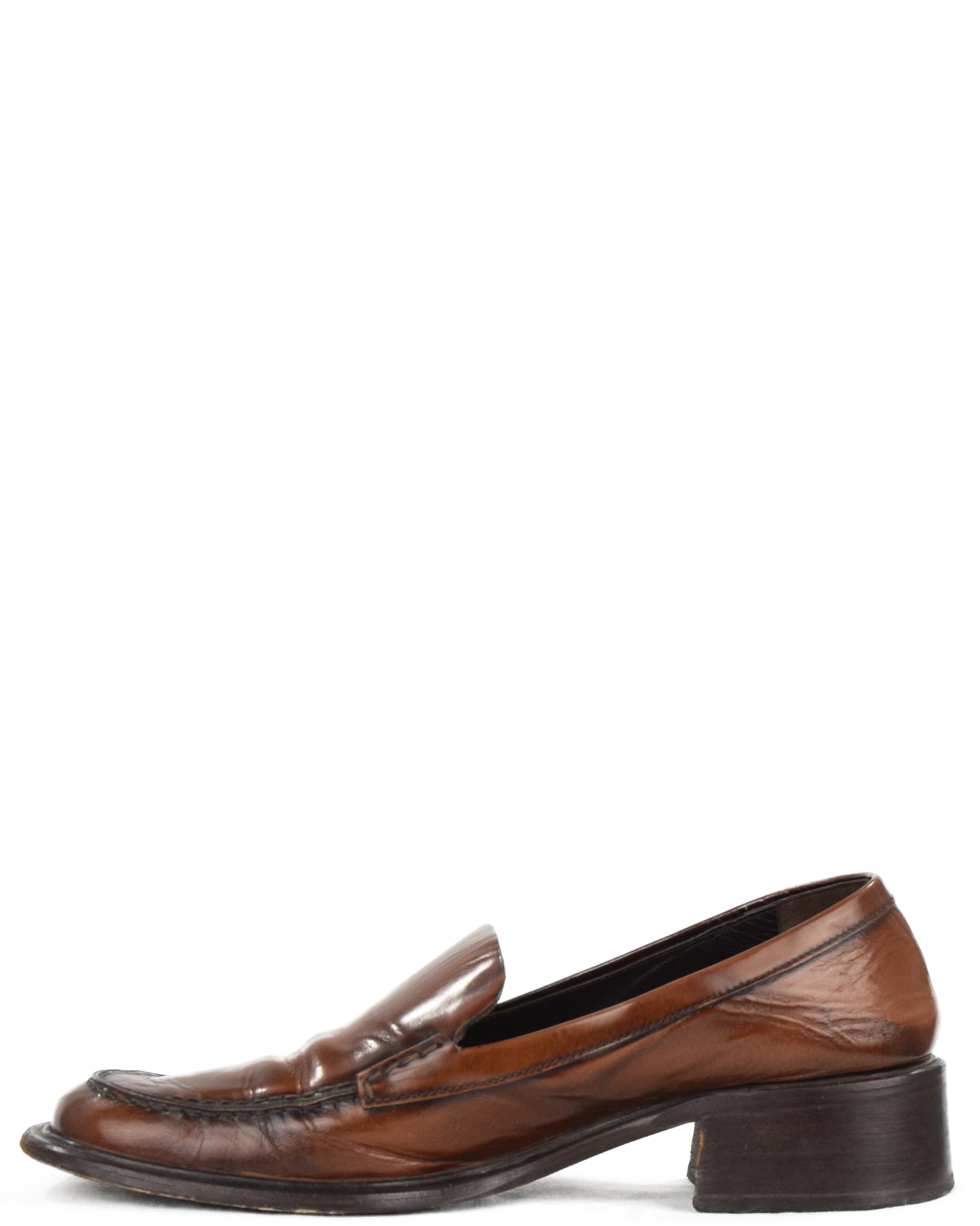 Brown Square Toe Loafers (SS 1999)