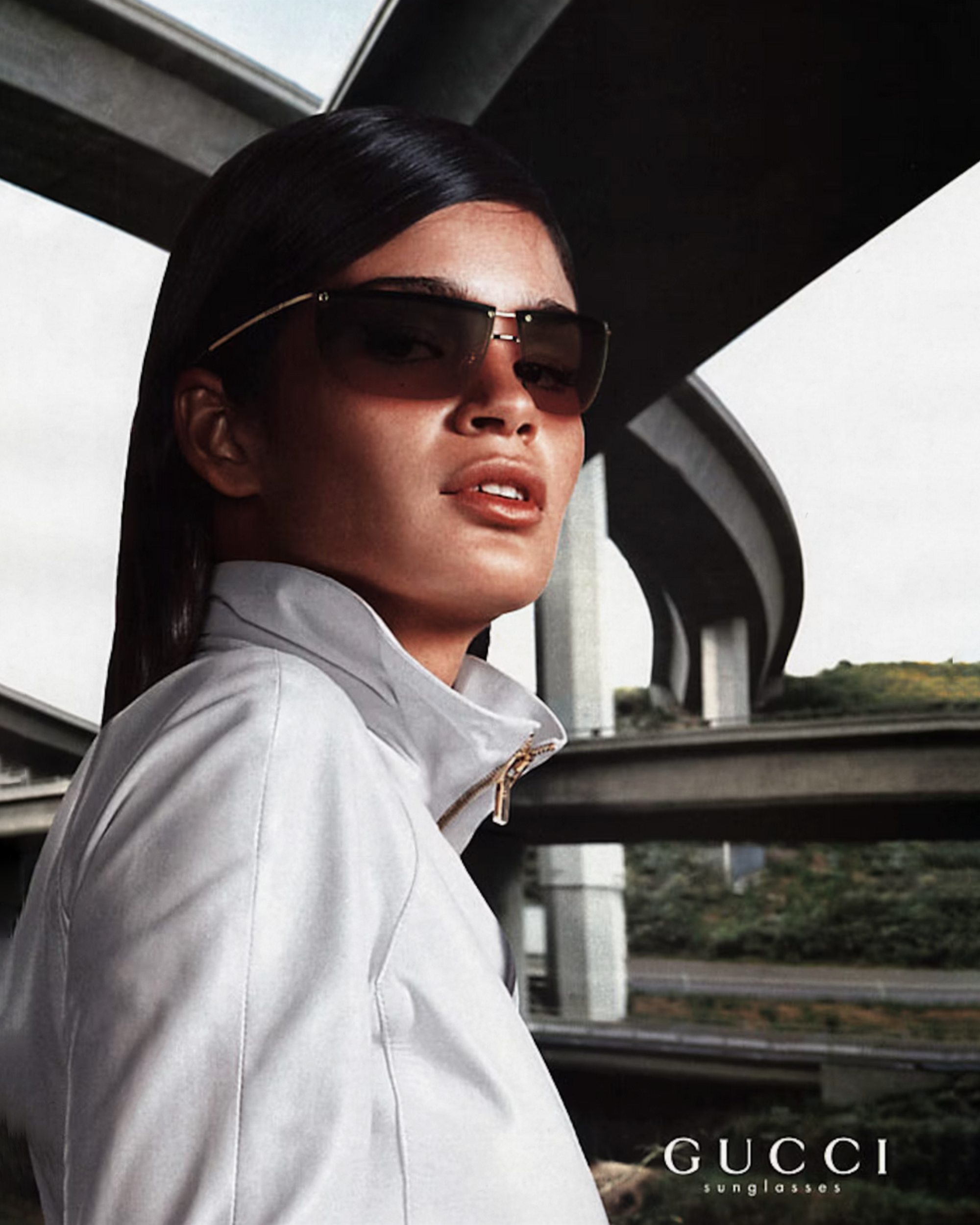 Half-Frame Gradient Sunglasses (FW 2000)