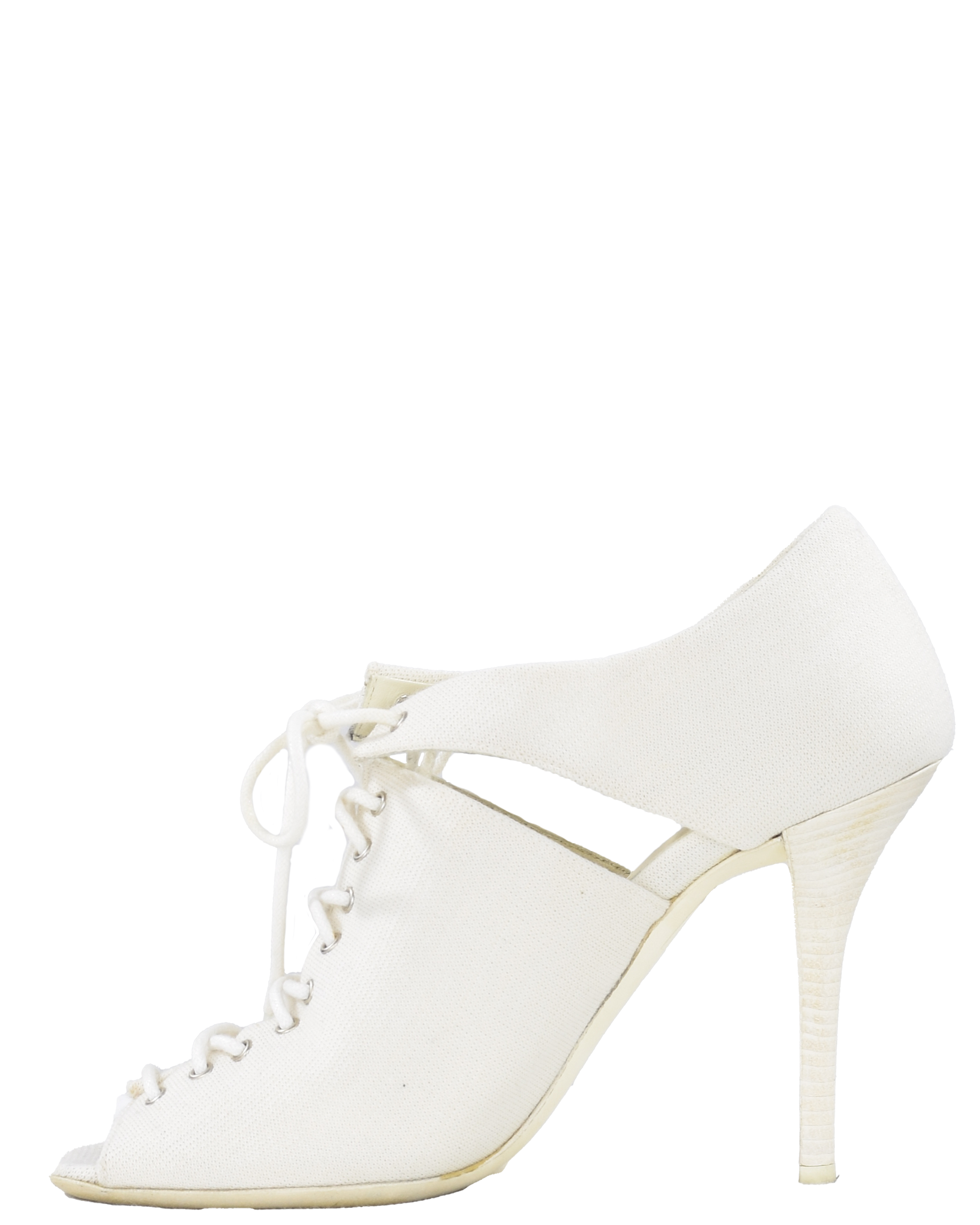 Off-White Lace-Up Heeled Sandals | SS 2004