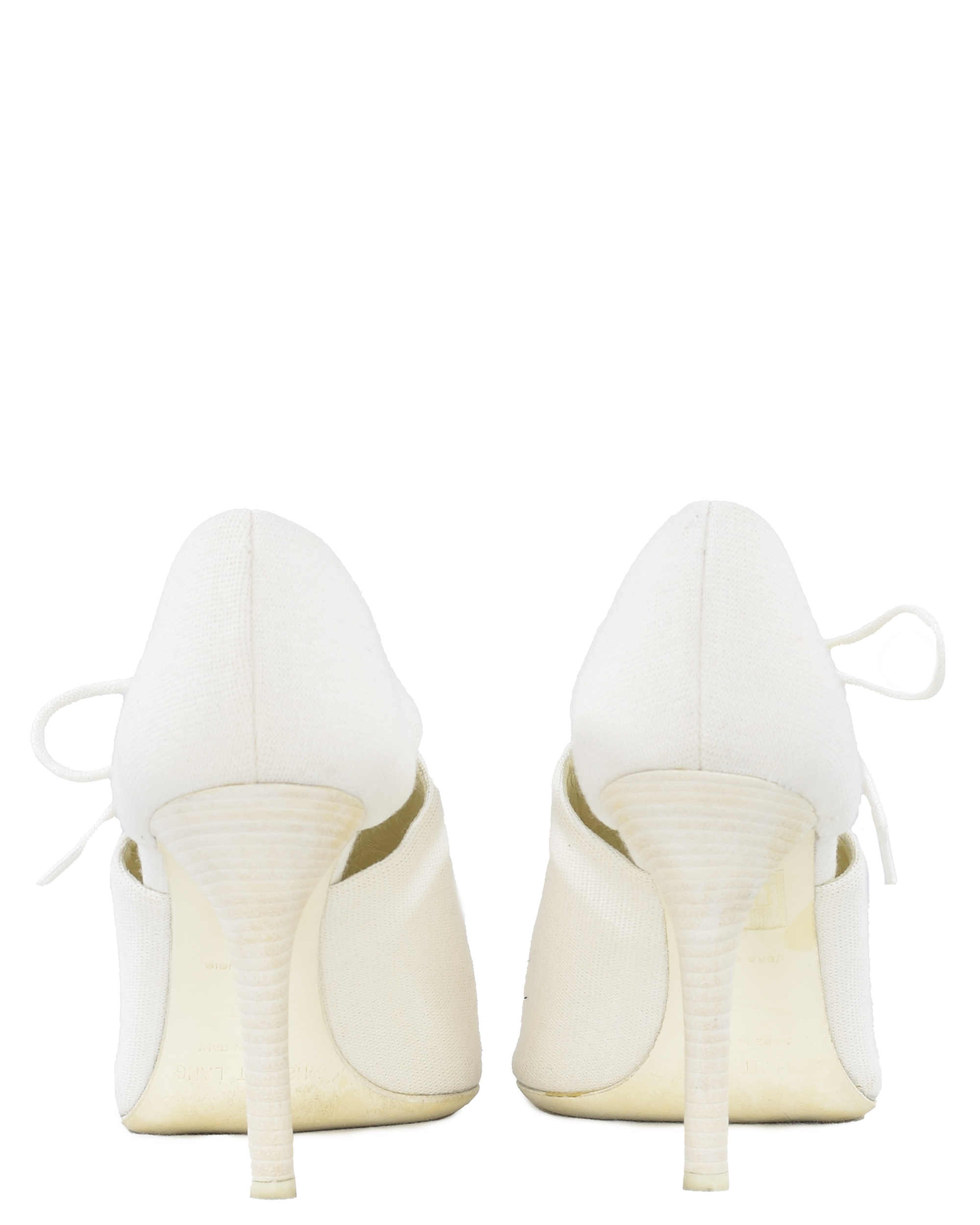 Off-White Lace-Up Heeled Sandals | SS 2004