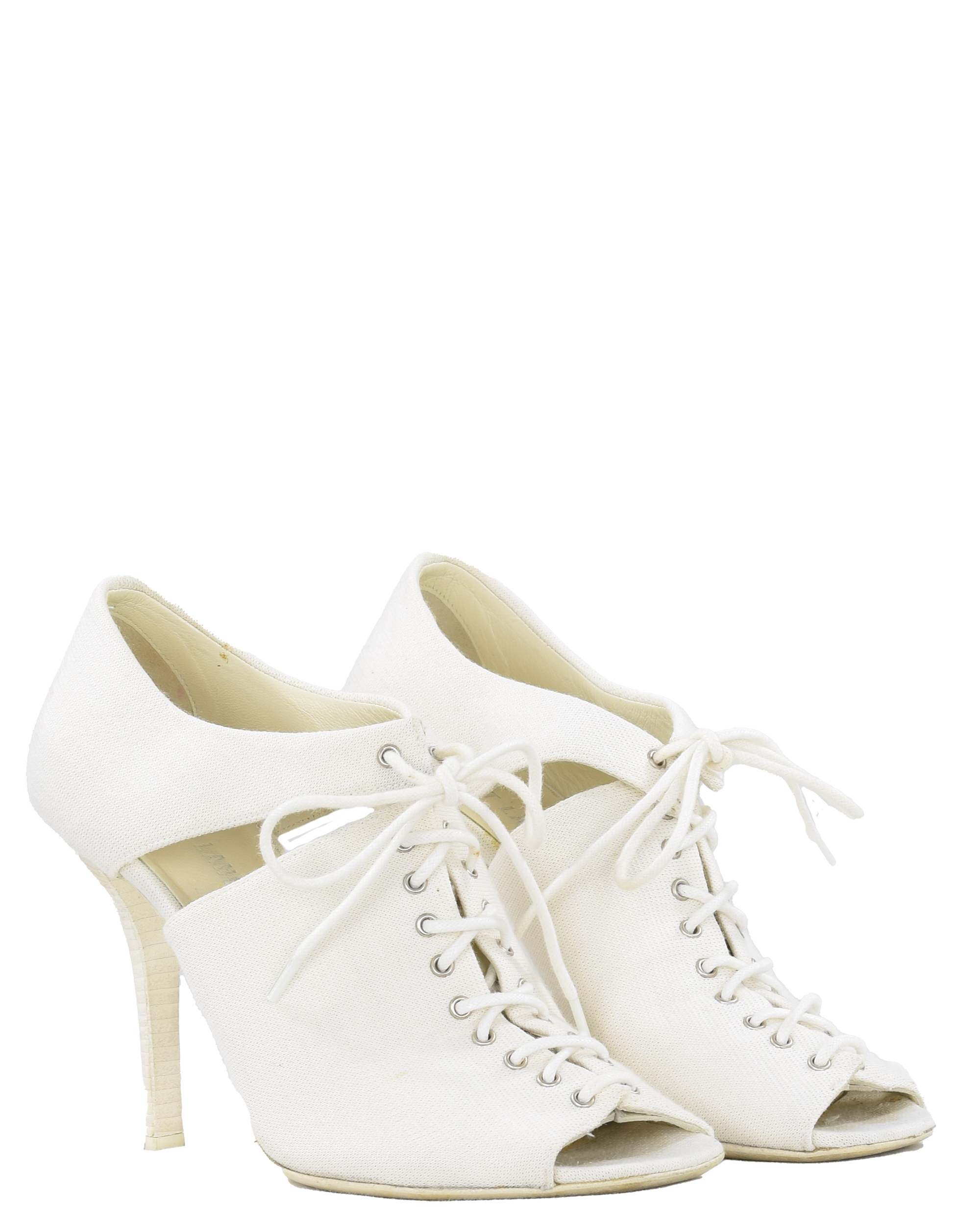 Off-White Lace-Up Heeled Sandals | SS 2004